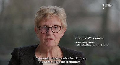 Professor og leder af Nationalt Videnscenter for Demens, Gunhild Waldemar, fortæller om videnscentrets visioner for fremtiden på demensområdet