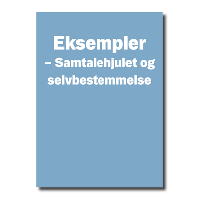 Fire eksempler på, hvordan Samtalehjulet kan bruges til at styrke evnen til selvbestemmelse hos mennesker med demens.