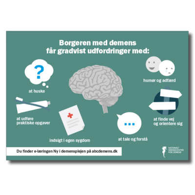 Typiske udfordringer ved demenssygdom