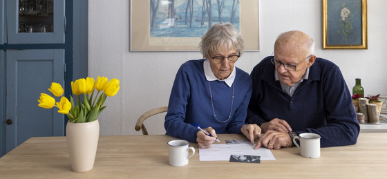 Ældre ægtepar i eget hjem